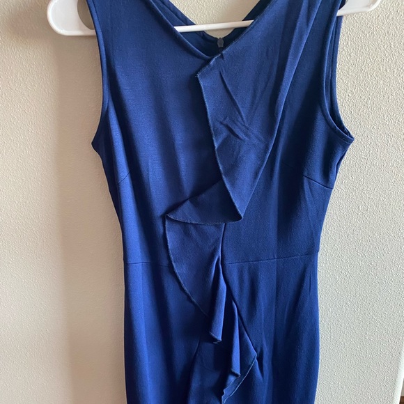 Navy blue midi dress - Picture 1 of 2